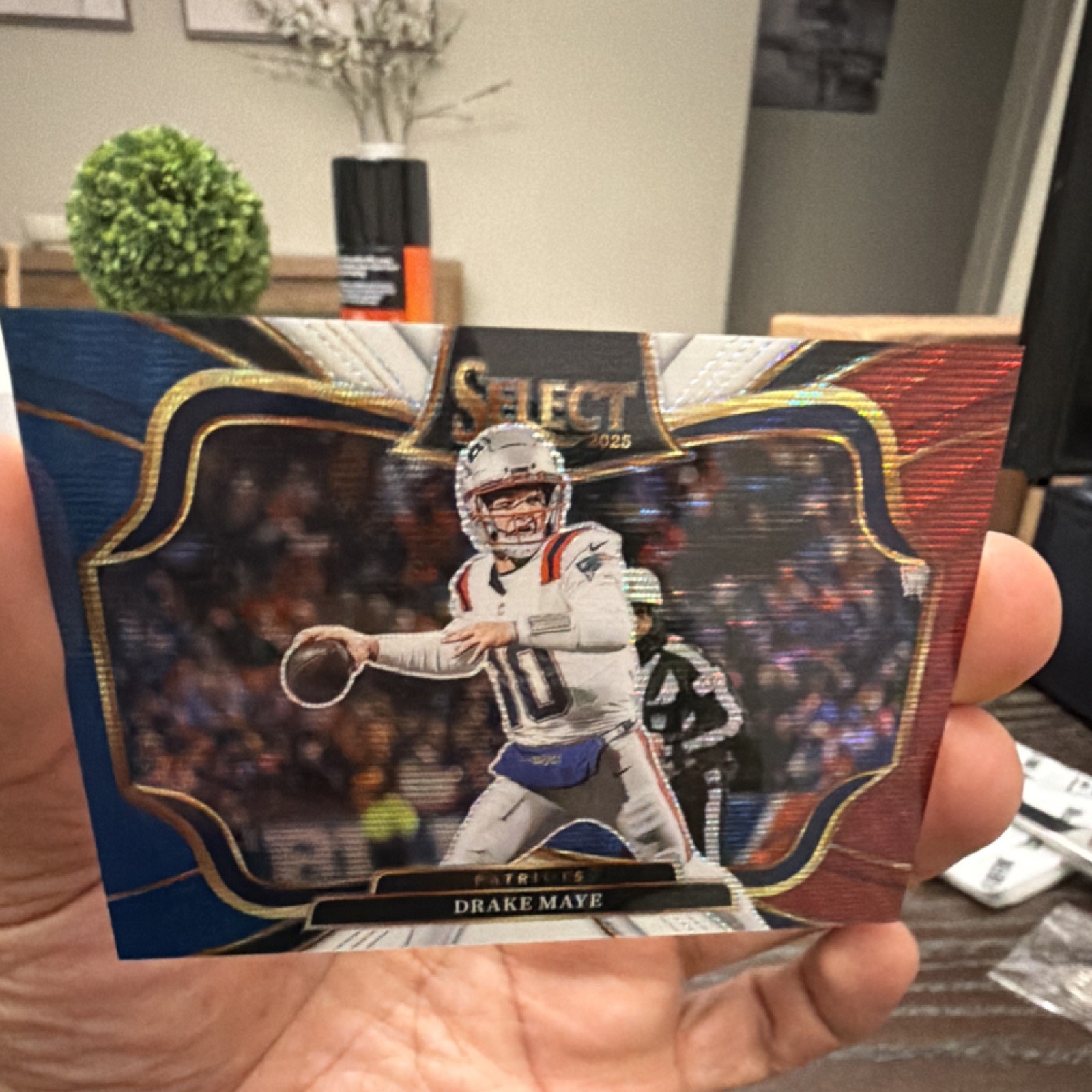 Panini 2025 Select Field Level Drake Maye #480 Tri-Color Prizm /99 Patriots NFL
