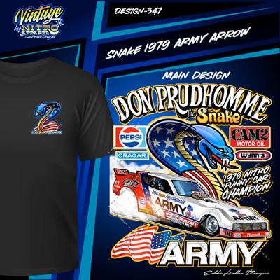 #ad #ad Don the SNAKE Prudhomme 1979 ARMY Arrow Vintage style T Shirt 347 T Shirt $25.00