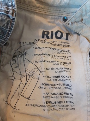 Pantalone jeans uomo Kuhl Riot nero 34 x 34 patinadye denim - Foto 10 di 13