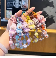 Popular Figure Keychain with String of Beads Cute Charm Doll Bag Pendant Gifts