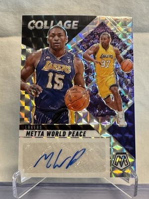 24-25 Panini Mosaic - METTA WORLD PEACE - Silver mosaic AUTO ! RARE
