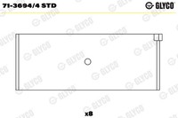Glyco 71-3694/4 STD Pleuellager FüR Aro,Audi,Audi (Faw),Donkervoort,Ford,Seat,Sk