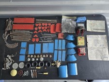 Vintage Gilbert Erector Set Large Parts Lot Motor Power Panel Manual Wheels