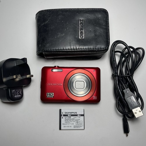 Olympus VG-120 14.0MP Compact Digital Camera Tested + Charger, Battery, Case