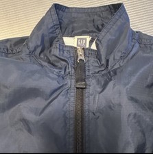 Gap Kids Boys Blue Nylon Windbreaker Jacket Full Zip Lined Size XS