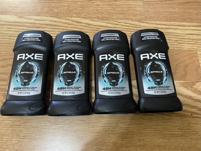 4 Axe Apollo Deodorants 2.7 Oz.(Exp. 10 And 12, 2027)