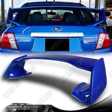 For 08-14 Subaru Impreza Wrx Sti Style Painted Blue Abs Rear Trunk Spoiler Wing