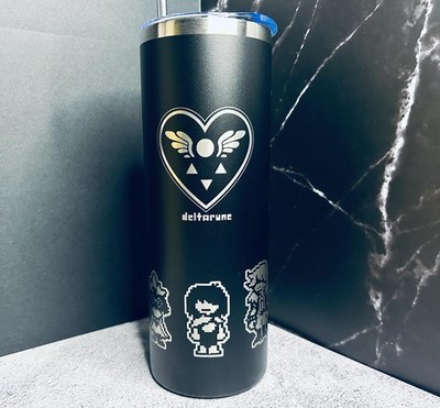 Deltarune / Undertale Laser Engraved 20 oz Stainless Steel Tumbler Mug