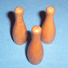Lot of 3 Wooden CARROM Pins