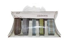 BasicGrey Scrapbooking/Crafting Earthy Colors Patterned Periphery Ribbon 5 Yards