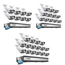 ZOSI 16CH 4K NVR 8MP POE Security Camera System 4TB Color Night Vision AI Motion