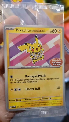 Pokemon Pikachu Berkemeja Batik Flower Pink Indonesia Journey 190