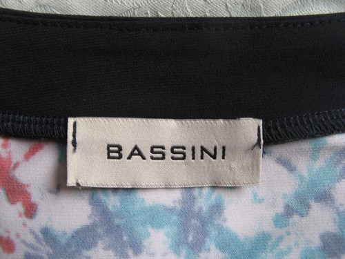 Bassini tie-dye print stretch jersey top in blue/turquoise/red/white Size 14 VGC - Picture 13 of 13
