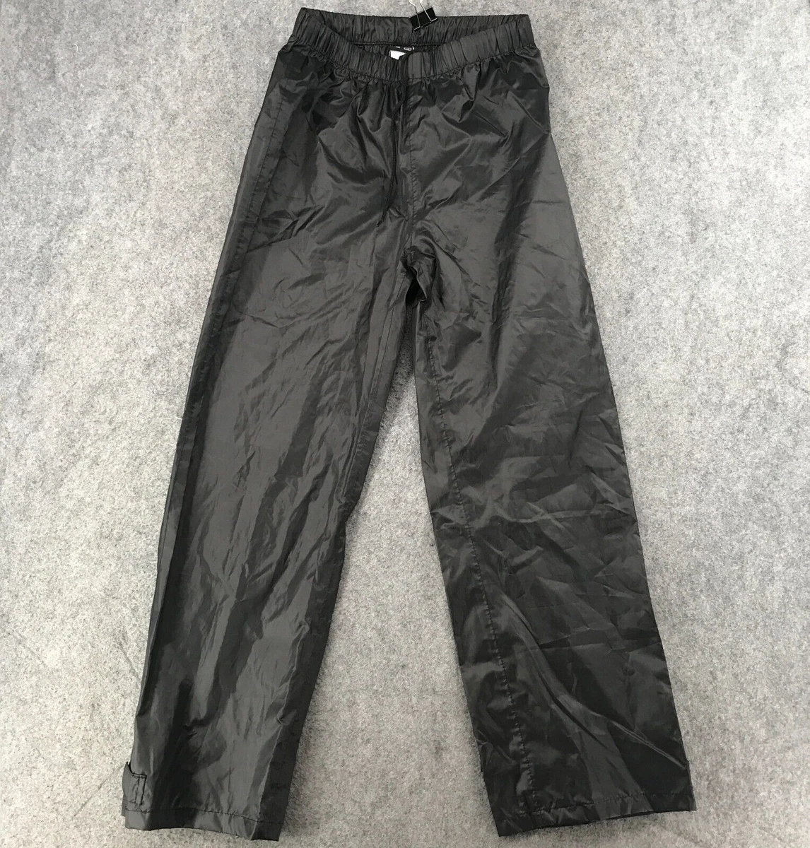 Axesquin Pants Womens Sz XS NWT Black Vinyl Pull On Rain Outdoor