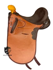 WILDRACE Australian Stock Synthetic Saddle With Plain Halter and tack set