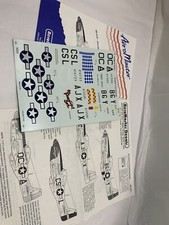vtg model airplane micro scale decal sheet 72...