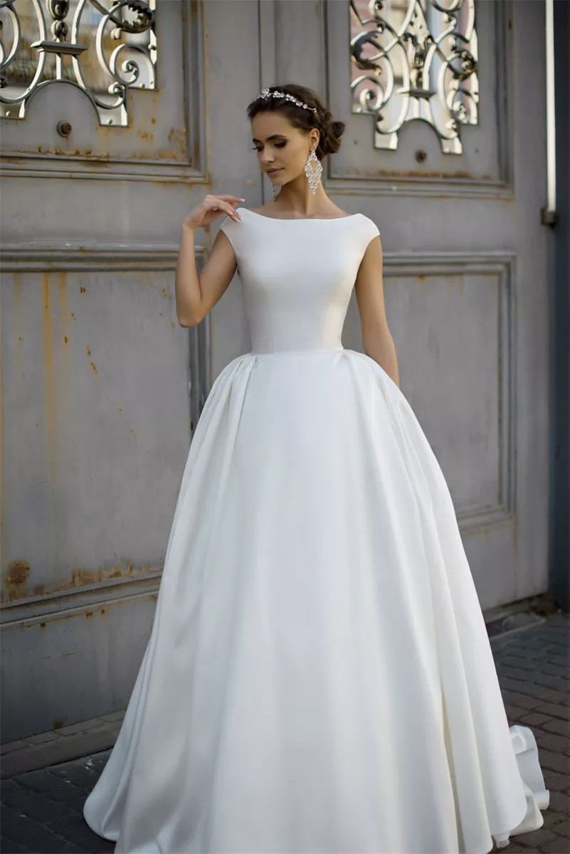 bateau neckline wedding dress