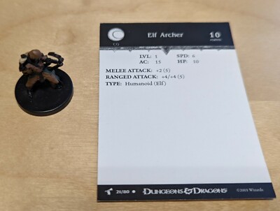 Dungeons&Dragons Miniatures Harbinger 21/80 Elf Archer