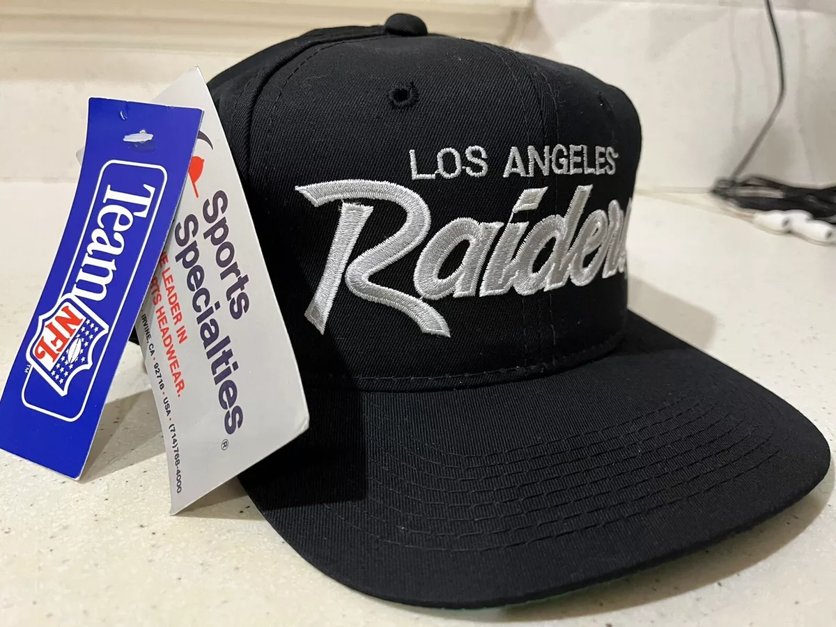 NWT Vintage Sports Specialties Los Angeles Raiders Script Snapback Hat Cap NWA