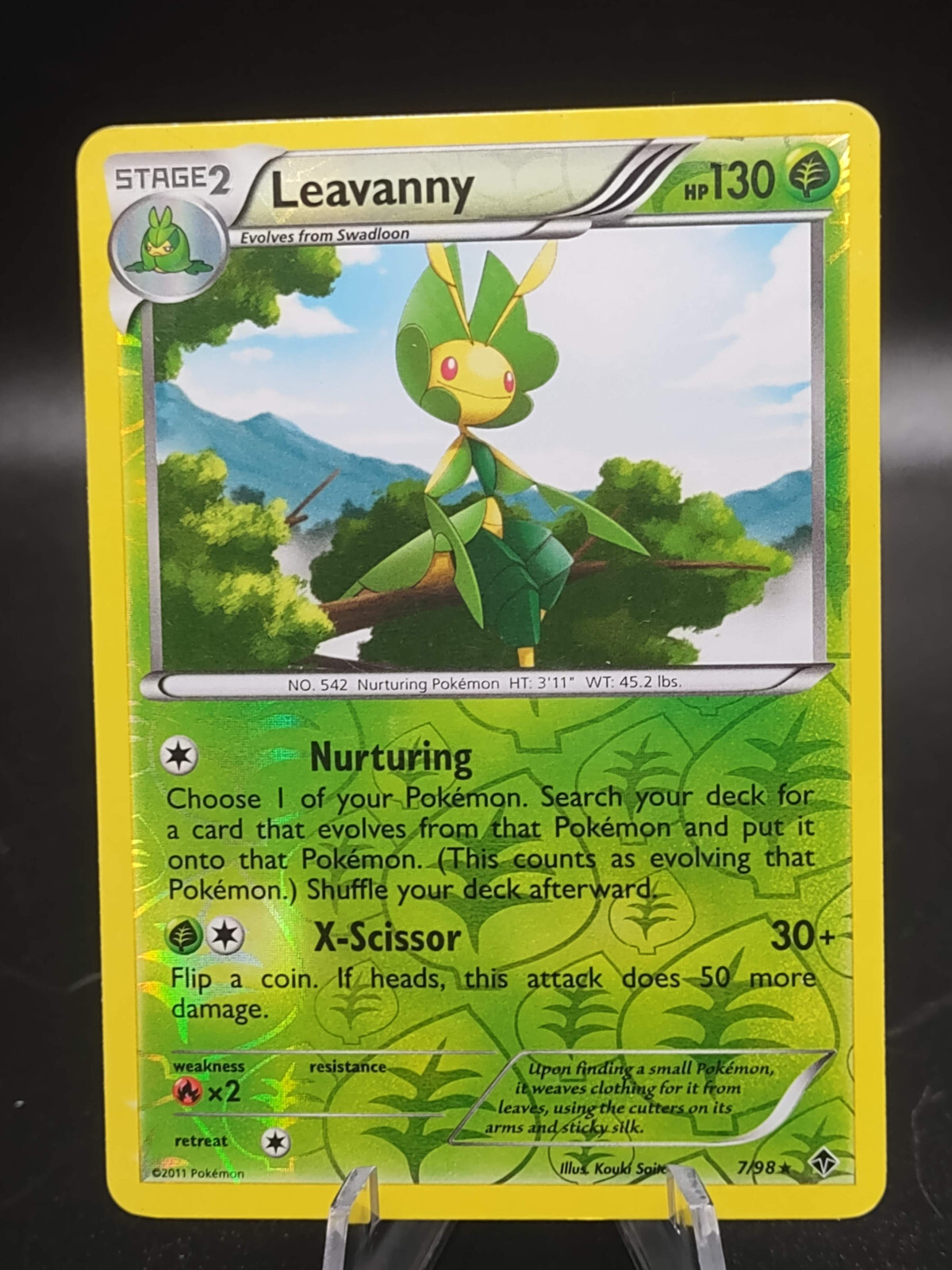 Leavanny 7/98 Reverse Holo Rare Pokémon 2011 Emerging Powers - LP / MP