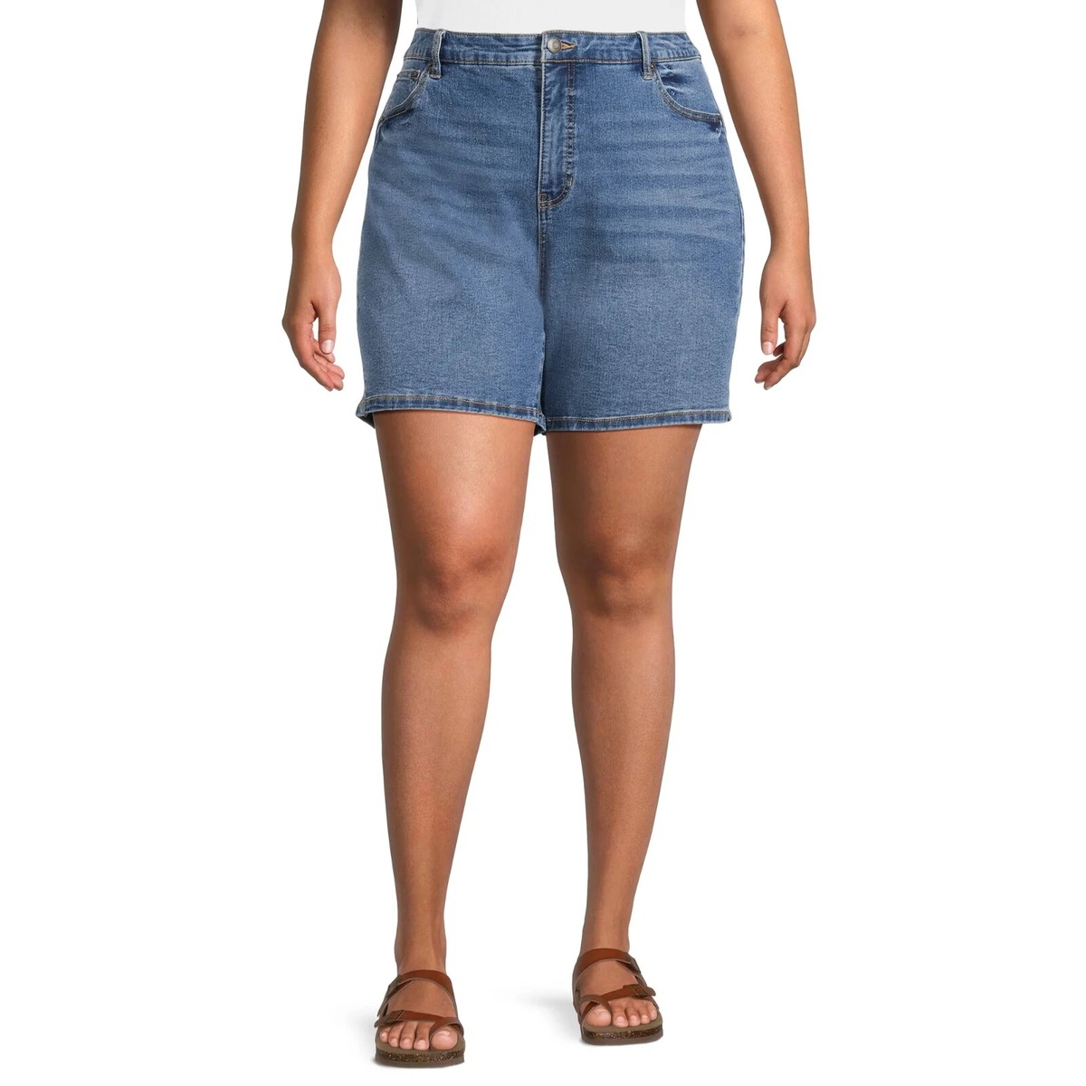 TERRA SKY PLUS SIZE: 4X (28-30W) Bermuda Denim Shorts W