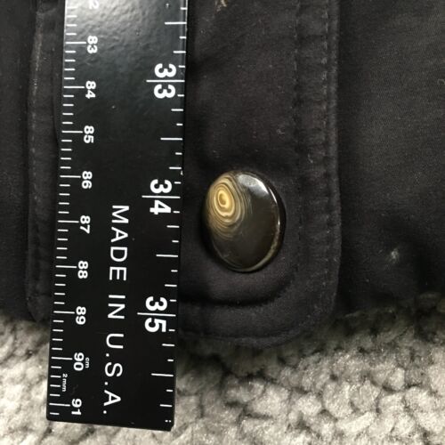 Gallery Womens Down Coat Sz L Black Fox Trim Removable Hooded Full Zip EUC - Picture 3 of 11