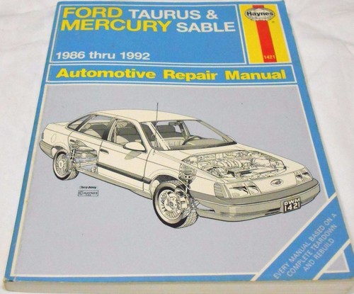 1986-1992 FORD TAURUS & MERCURY SABLE AUTOMOTIVE REPAIR MANUAL HAYNES FREE S/H / - Picture 3 of 4