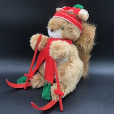 VTG Skiing Squirrel W Hat  Scarf Plush Applause Winter Magic Schush Christmas