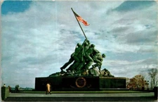 Vtg Arlington VA U.S. Marine Corps War Memorial Iwo Jima Postcard 1950s