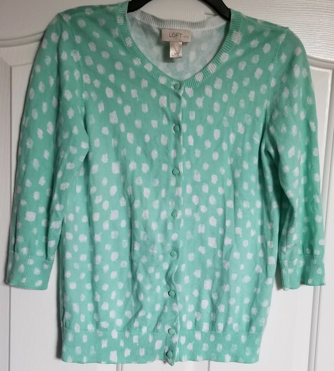 Loft top green cardigan