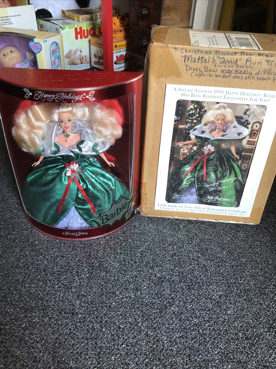 Vintage 1995 Happy Holidays Barbie Collector's Doll SEALED NEVER