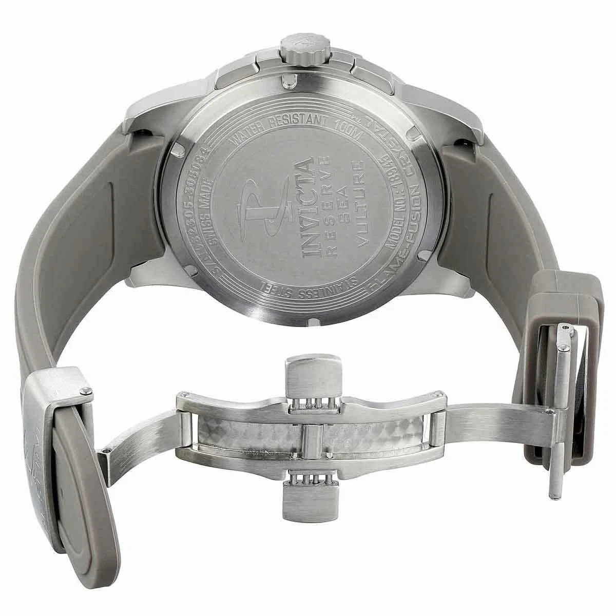 Invicta Men s Watch Reserve Sea Vulture Grey Silicone Rubber Strap Chrono 18945