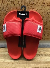 AND1 Basketball Slide Sandals Shatter Chinese Red Size 9 New A-5
