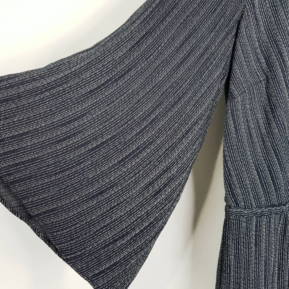 BEC + BRIDGE Womens Size 8 Navy Striped 3/4 Sleeve Playsuit Romper - image 4 of 4