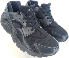 Nike 654275-016 Huarache Run Black Lace-Up Athletic Sneaker Shoes Youth US 6.5 Y
