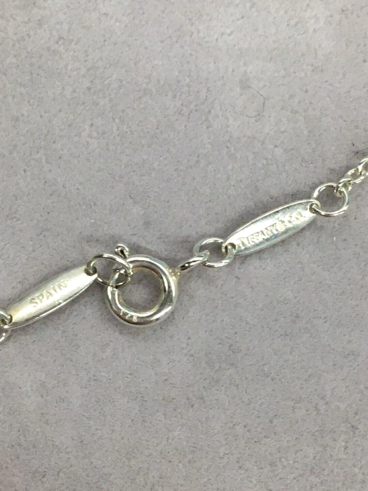 AUTENTICO TIFFANY&CO. COLLANA ARGENTO 925 CUORE APERTO di ELSA PERETTI - Immagine 4 di 4