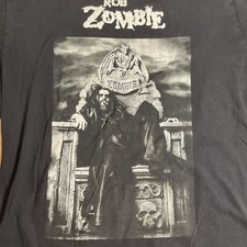Rob Zombie Graveyard Tombstone Vintage T Shirt  Size Medium Black