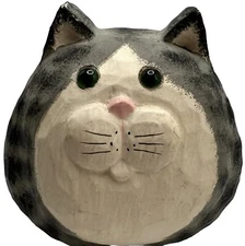 James Haddon Hand Crafted Cat Statue Signed Decor 