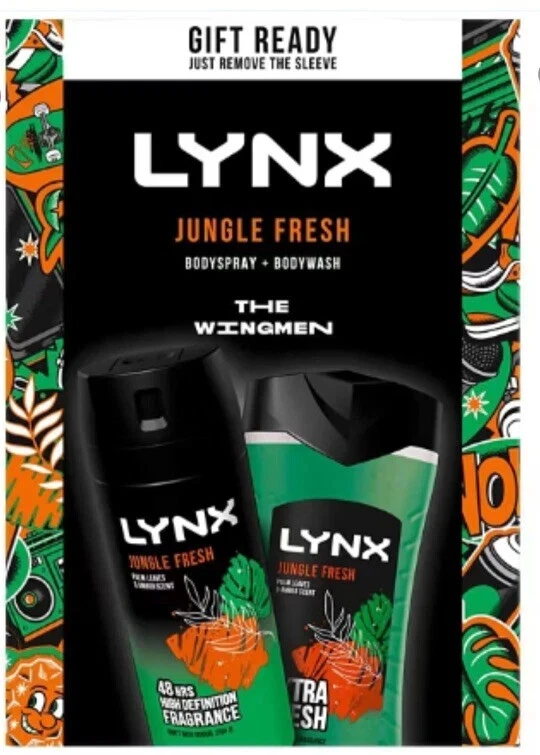 LYNX Jungle Fresh Duo Body Set Shower Gel And Body Spray In Gift Box