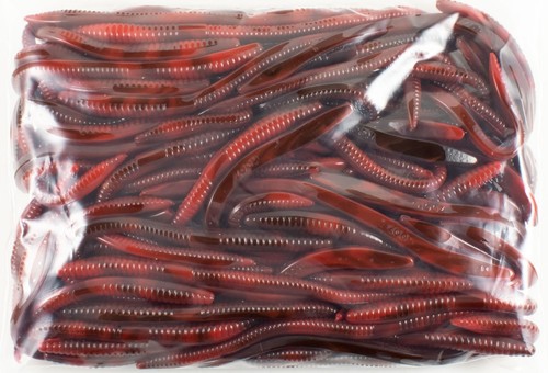 ZOOM THE ORIGINAL TRICK WORM 100 PACK BULK 6.5" 006-193 BROWN ORANGE SWIRL F1225
