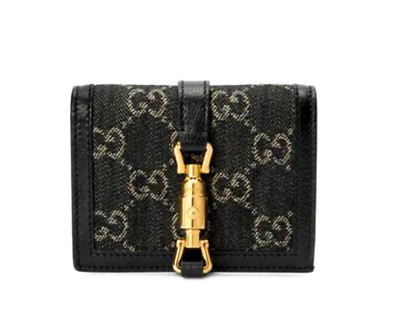 GUCCI Black Denim Jackie 1961 Wallet