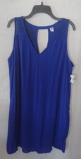Women's Flowing Blue Embroidered Old Navy Dress Size Large