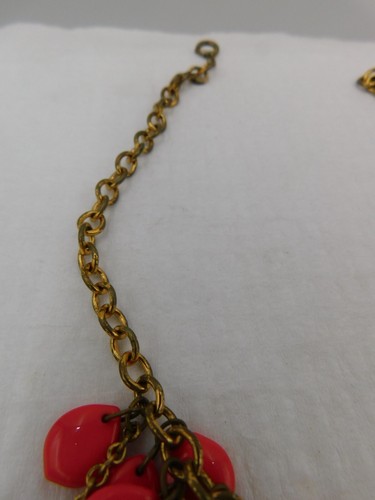 Collana catena di perline rosse in bachelite - Foto 3 di 3