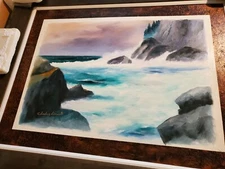 Charles Lee Original Acrylic Painting on Canvas (Shouting to the Wind) Framed  