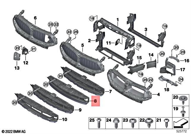 Genuine BMW G14 G15 840dX M850iX Convertible Coupe Air Duct Bottom  