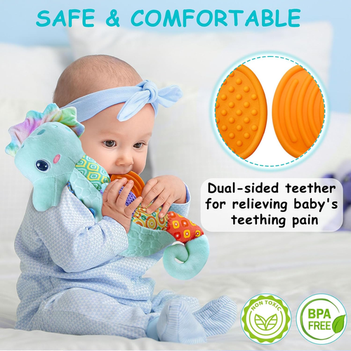 Baby Toys 0-6 Months,Infant Musical Stuffed Animals Soft Toy with Bright Colors, - Picture 4 of 12