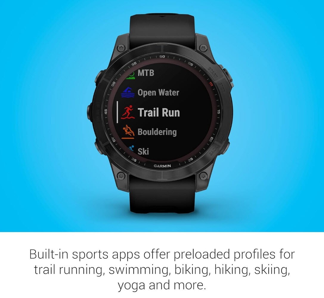 Garmin Fenix 7S 47 mm Black Case Black Band (0100254034) for sale 
