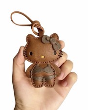 Cute Pu Leather Hello Kitty Keychaincar Accessoriespursebackpack Charm