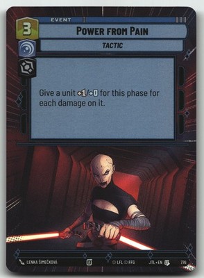 Power from Pain (Hyperspace Foil) foil Uncommon Jump to Lightspeed 776 NM