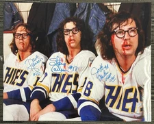The Hanson Brothers Autographed 16x20 Photo Slap Shot